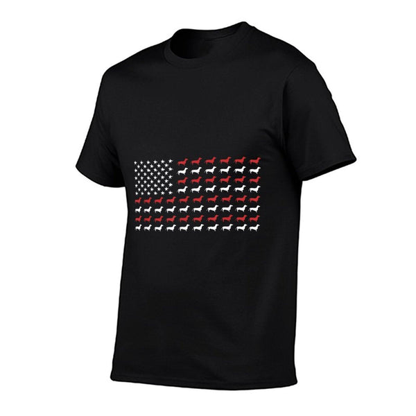 American Flag Dachshund Patriotic Dachshund Doxie Lover T-Shirt