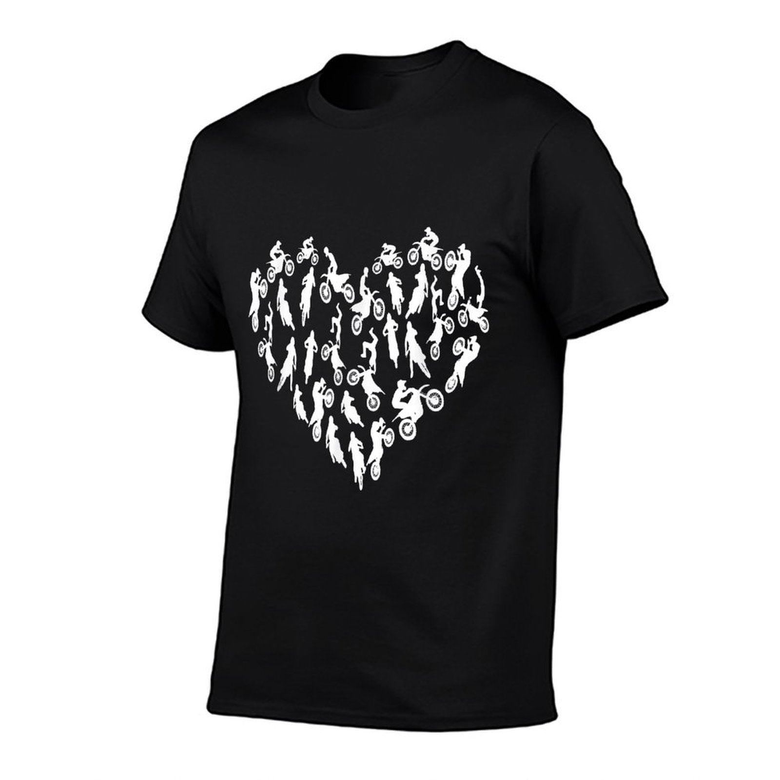 Motocross Heart - Valentines Day Hearts Dirt Bike Motocross T-Shirt