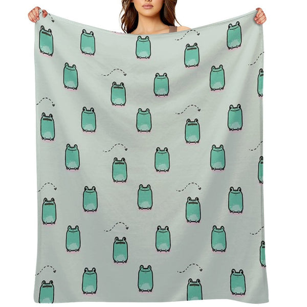 Cute Frogs Multi-functional Throw Blanket