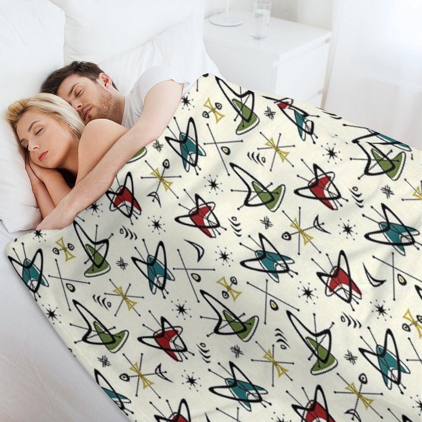 Atomic Boomerang Flashback Throw Blanket
