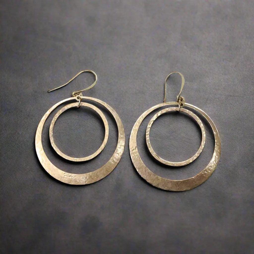 Brass Hoops - Bohemian Artisan Earrings | Handmade by Blackbird & Sage