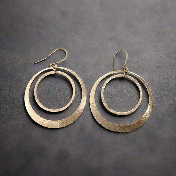 Brass Hoops - Bohemian Artisan Earrings | Handmade by Blackbird & Sage