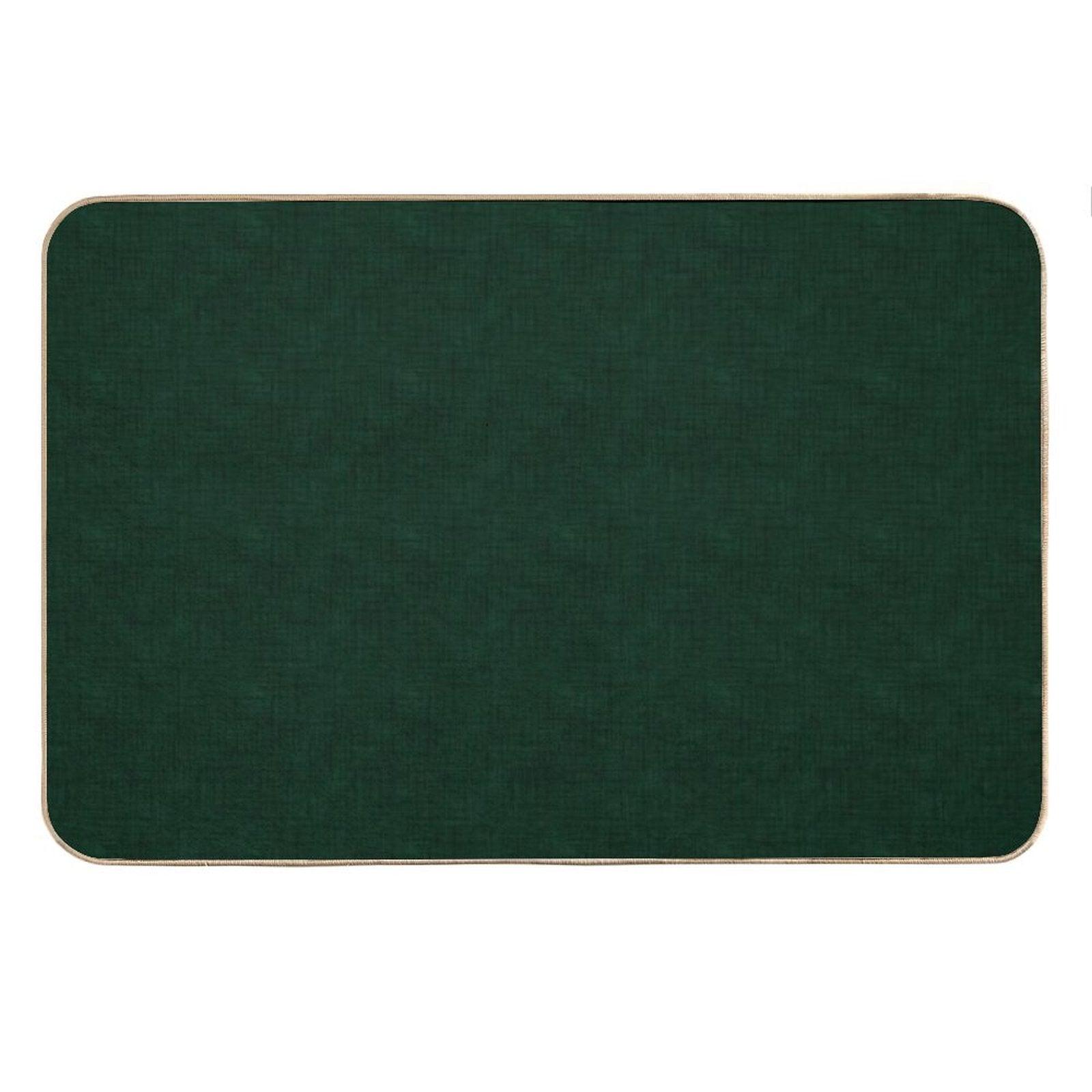 Textured Dark Green, Solid Green Bath Mat