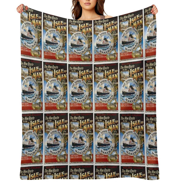 Isle of Man Gift-ready Throw Blanket