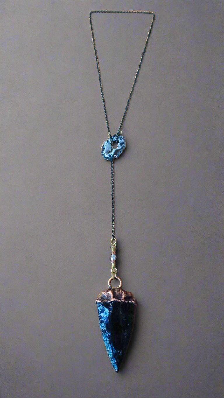 Obsidian Arrowhead Lariat - Grounded Confidence | By Blackbird & Sage