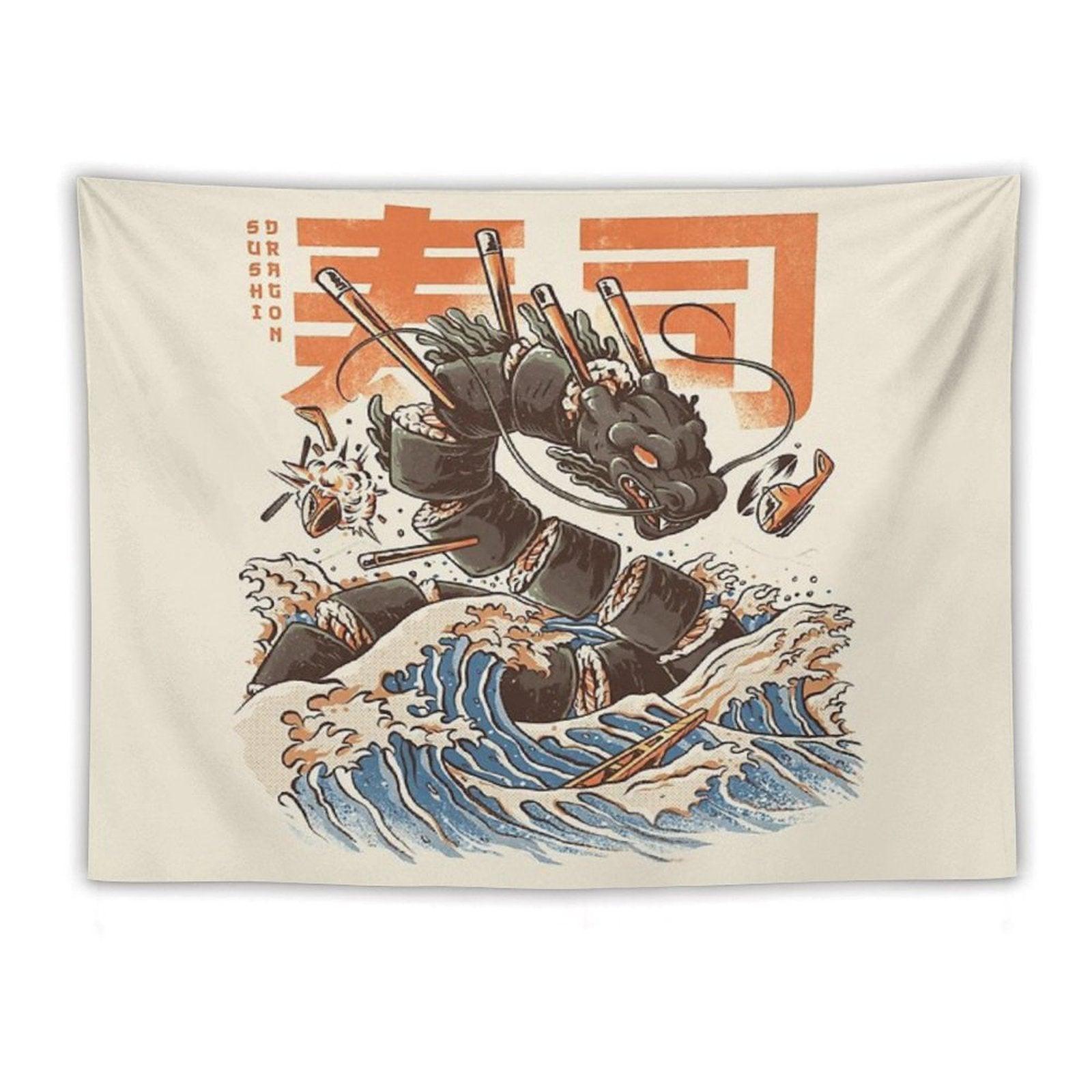 Great Sushi Dragon Tapestry