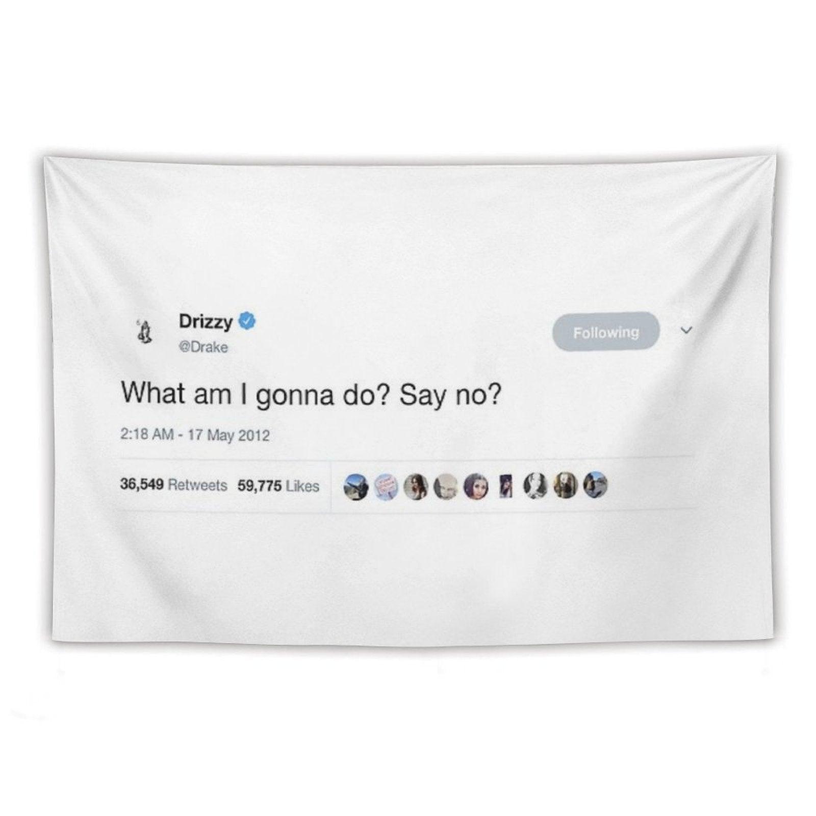 Drake - What Am I Gonna Do Say No Tweet Tapestry