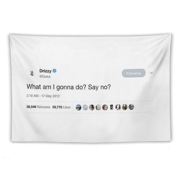 Drake - What Am I Gonna Do Say No Tweet Tapestry