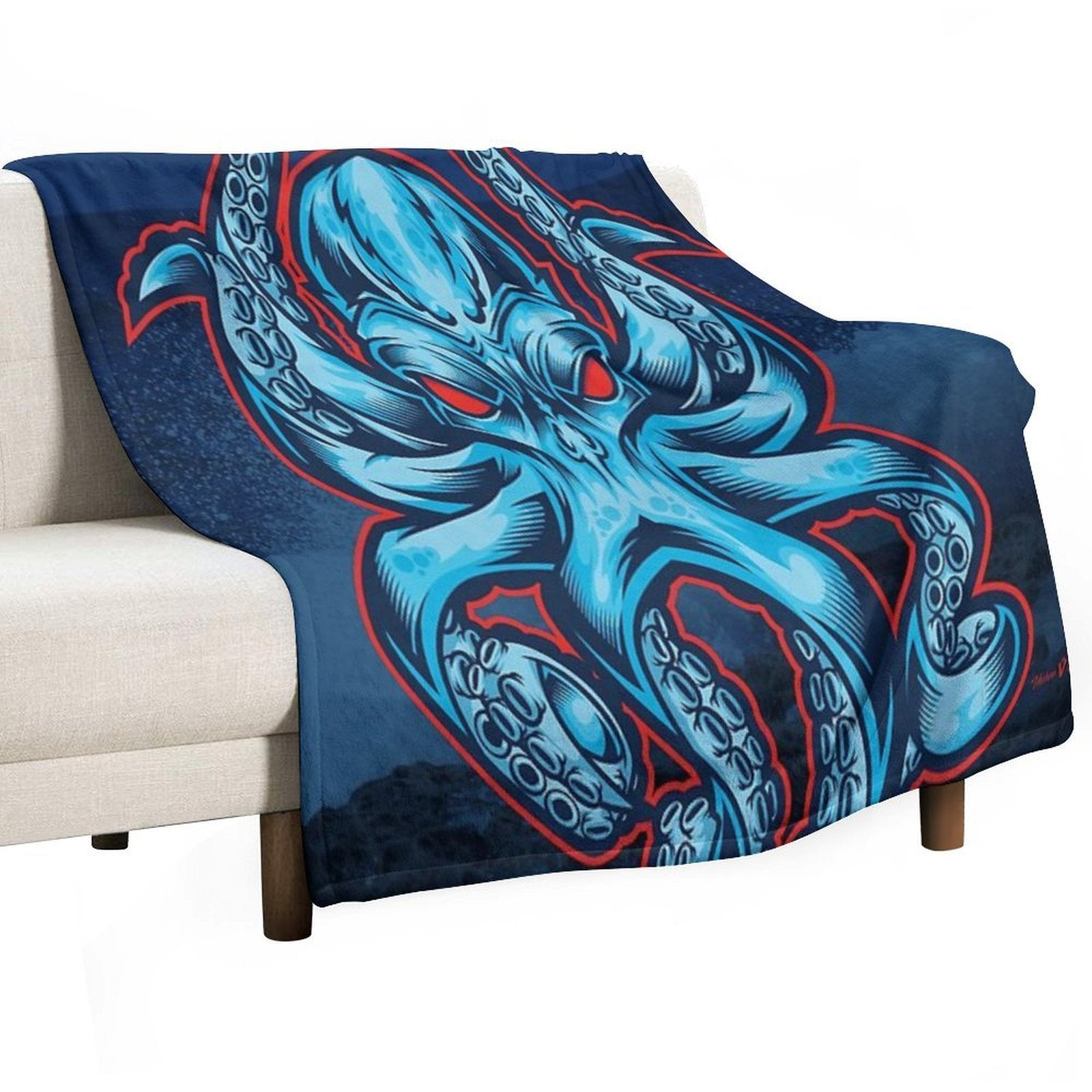 The Kraken Compact Throw Blanket
