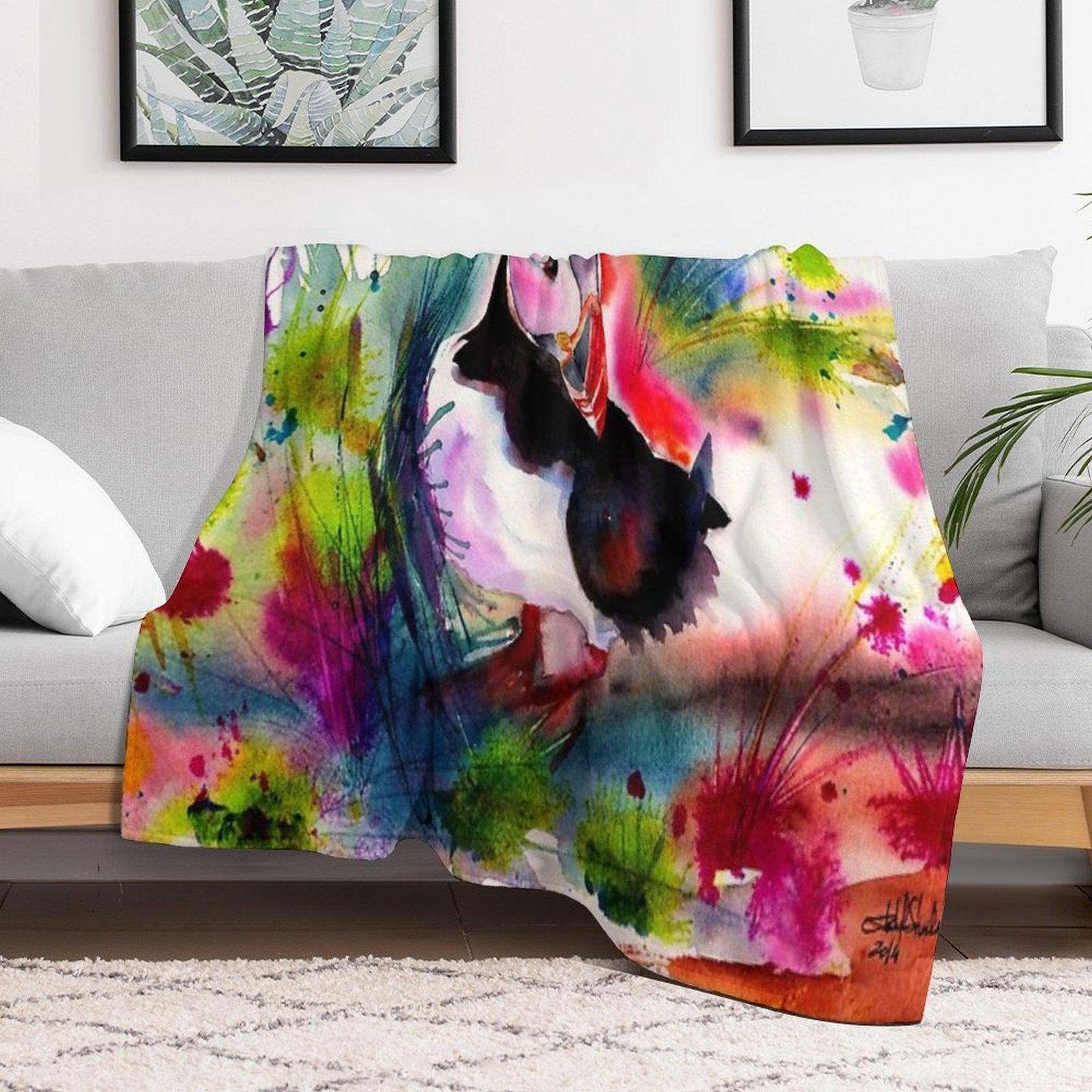 Puffin Throw Blanket