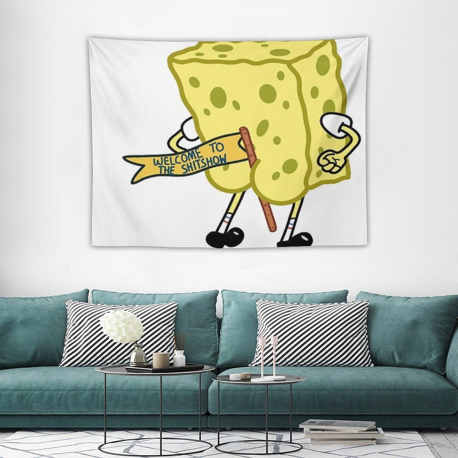 Welcome to The Shitshow Spongebob Squarepants Tapestry
