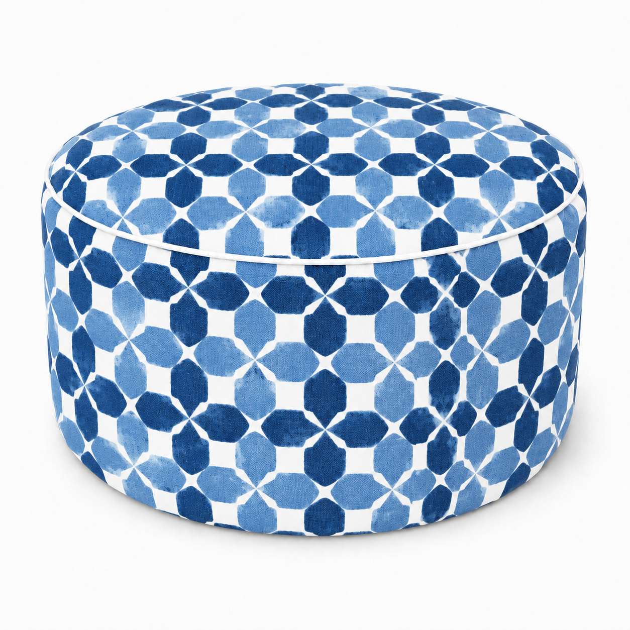 Outdoor Inflatable Ottoman - Coastal Mosaic