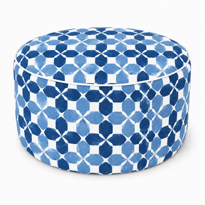 Outdoor Inflatable Ottoman - Coastal Mosaic