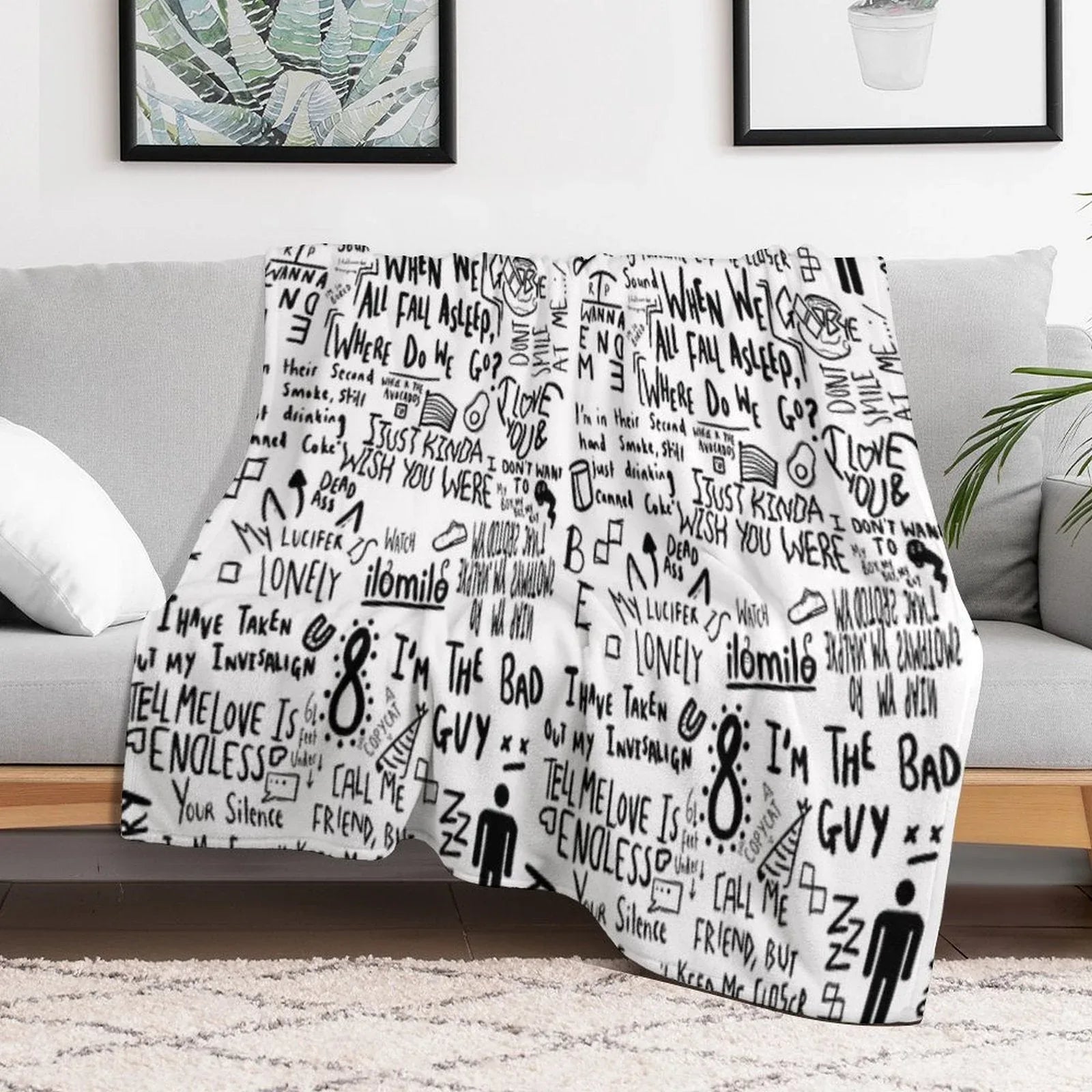 Billie Eilish Throw Blanket