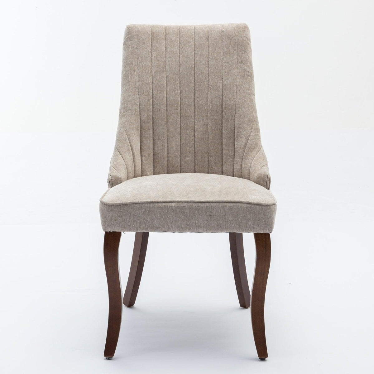 Set of 2 Rayon Cloth Flocking Linen Dining Chairs
