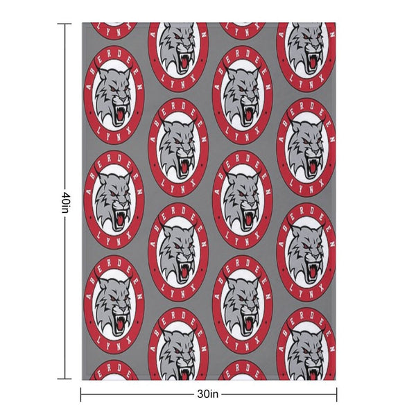 RED Lynx Logo Plush Throw Blanket
