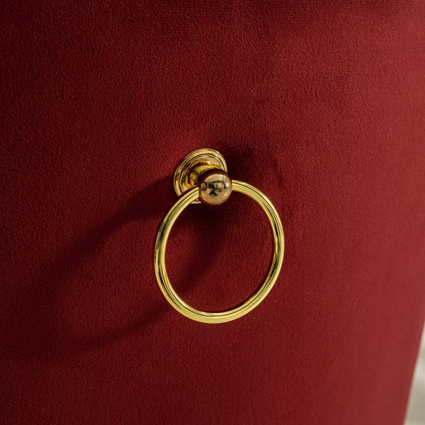 Nikki Collection Modern Tufted Solid Wood Velvet Upholstered Dining Chair with Gold Legs