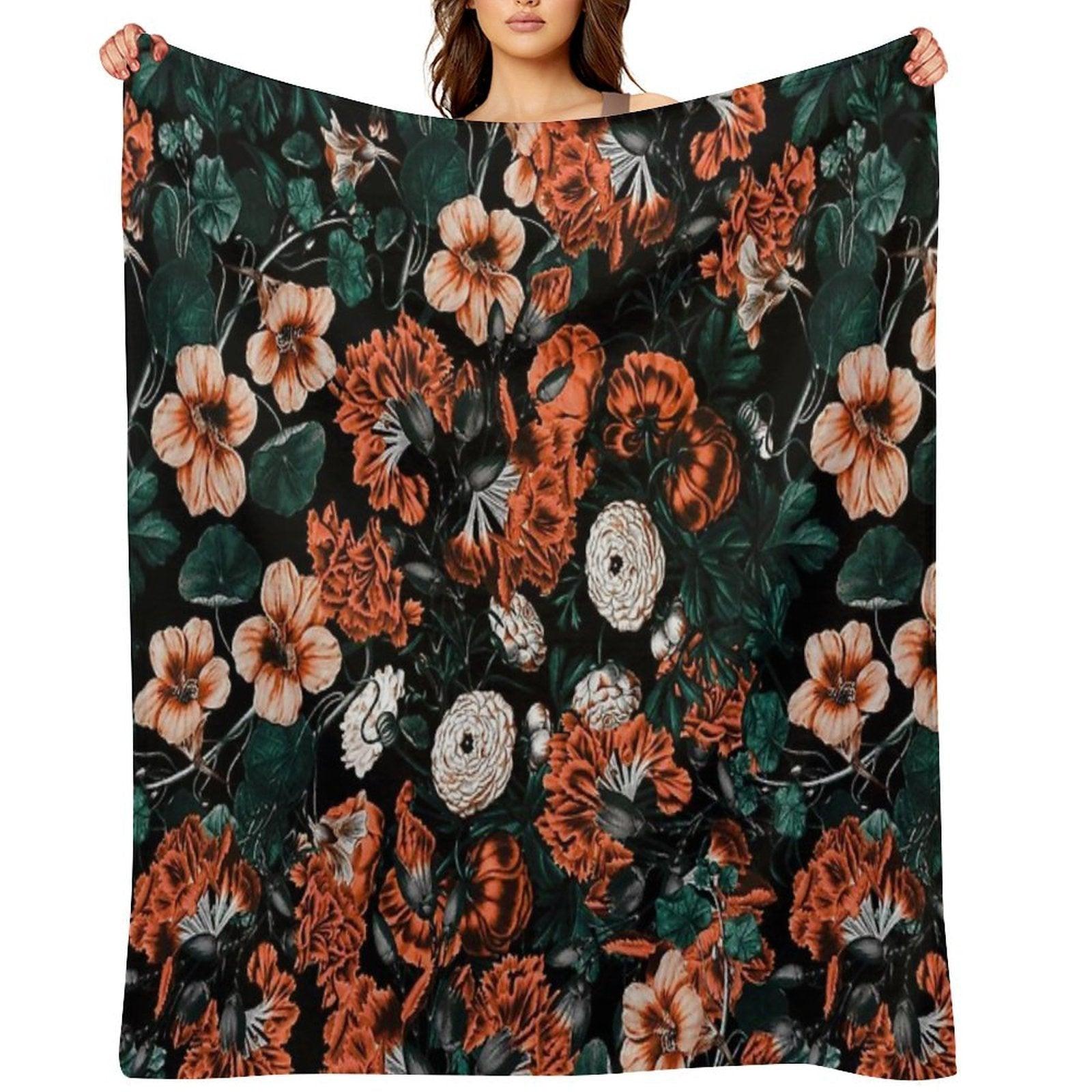 NIGHT FOREST XVII-A Throw Blanket