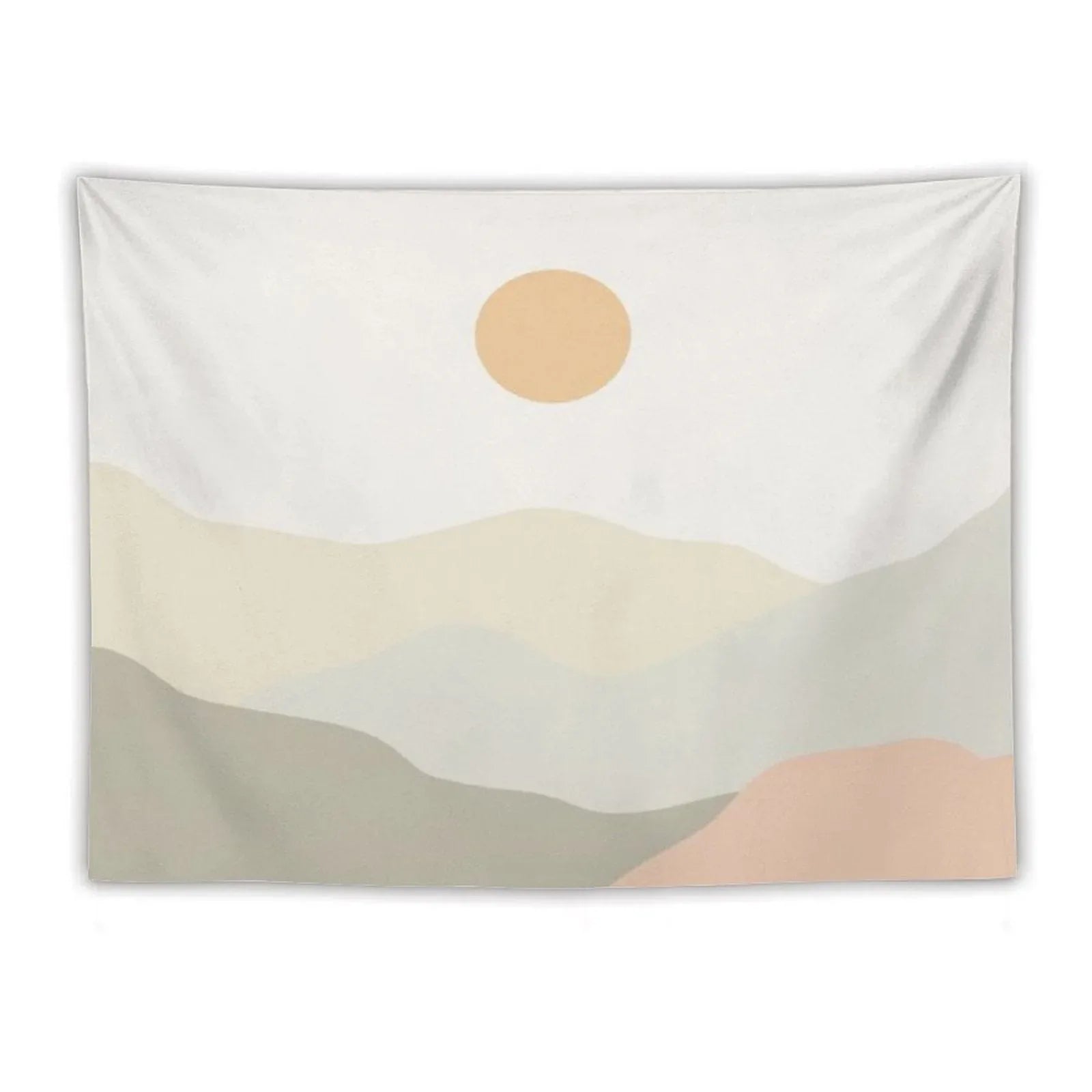 Minimalist Landscape Mountains Tapestry