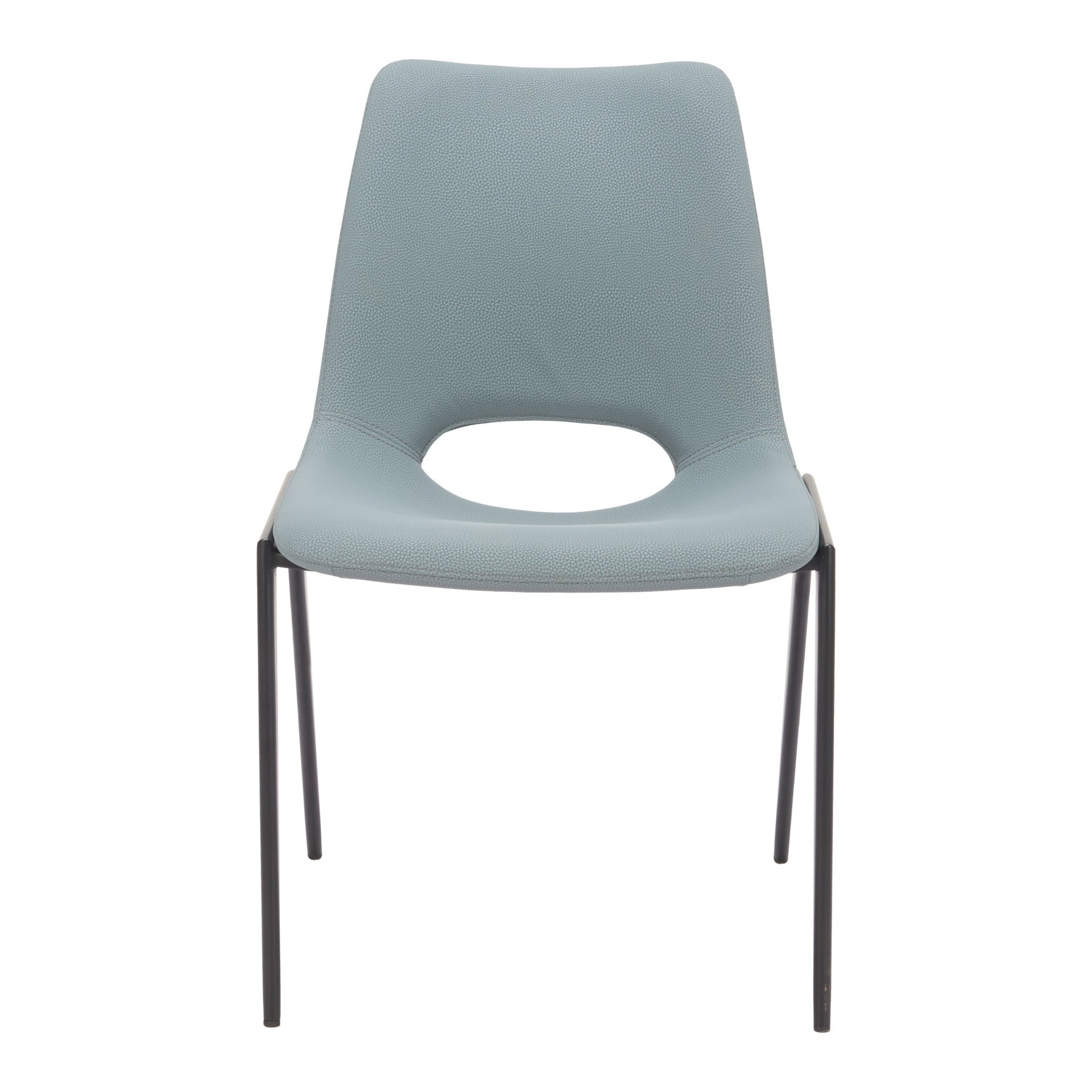 Desi Armless Dining Chair (Set of 2) Azure Gray