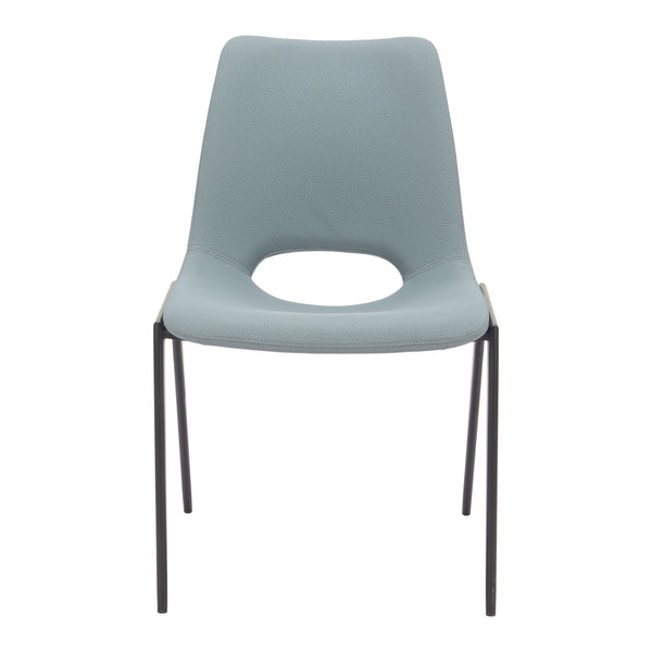 Desi Armless Dining Chair (Set of 2) Azure Gray