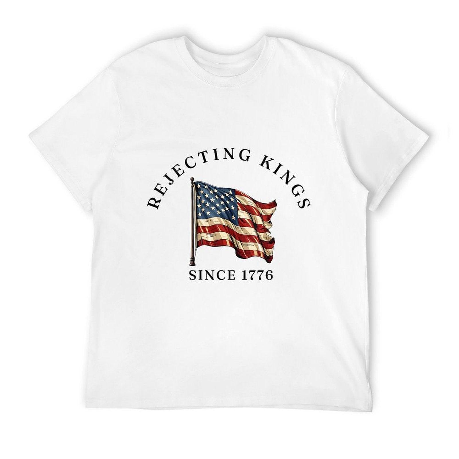 Womens No Kings In America We The People Resist USA 4th July  Summer-ready Fabric T-Shirt