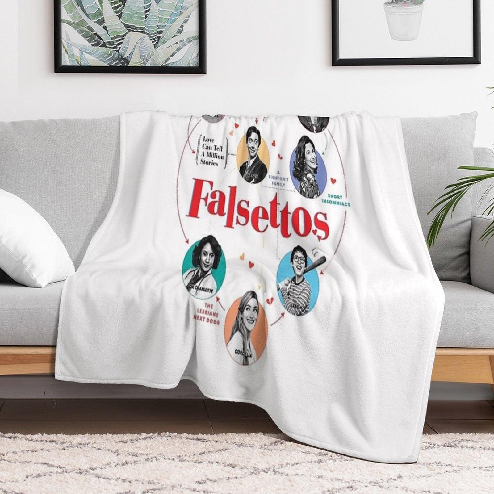 Falsettos Revival Throw Blanket