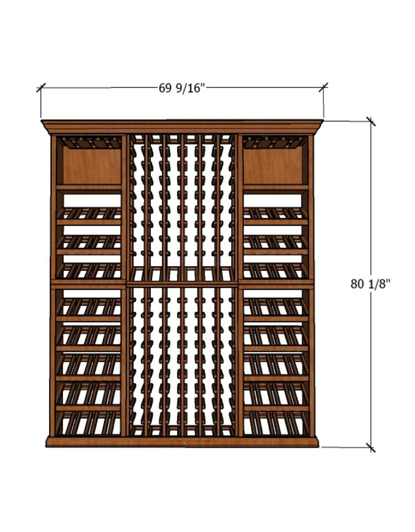 6 Foot Wine Cellar Storage System | 208 Bottle Capacity