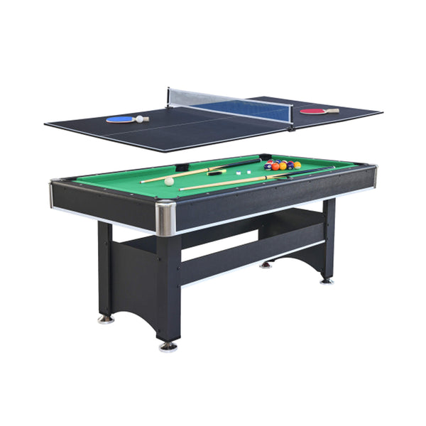 6FT Premium Wooden Multifunctional Pool Table With Table Tennis Top (SAK62741)