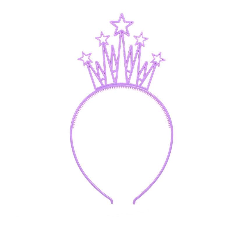 6pcs Plastic Crown Headbands Baby Girl Kids Tiara Hairbands Hair Hoop Accessories Hair Band Headwear Gorgeous Hair Accessories For Women