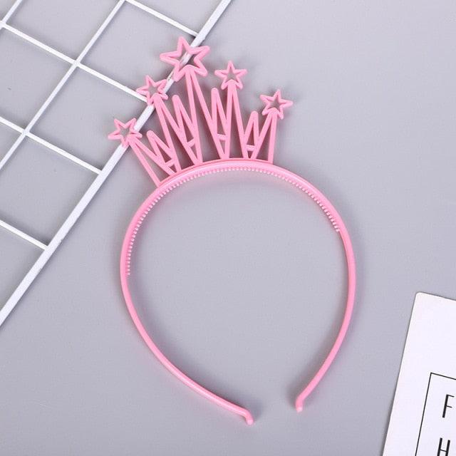 6pcs Plastic Crown Headbands Baby Girl Kids Tiara Hairbands Hair Hoop Accessories Hair Band Headwear Gorgeous Hair Accessories For Women