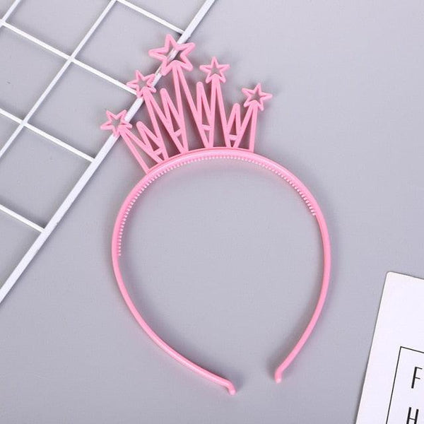 6pcs Plastic Crown Headbands Baby Girl Kids Tiara Hairbands Hair Hoop Accessories Hair Band Headwear Gorgeous Hair Accessories For Women