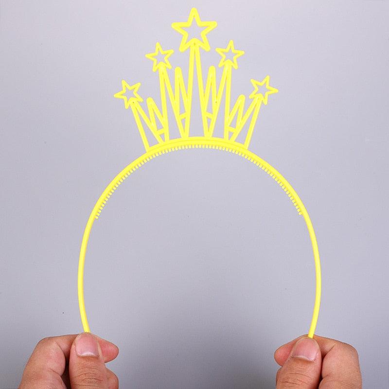 6pcs Plastic Crown Headbands Baby Girl Kids Tiara Hairbands Hair Hoop Accessories Hair Band Headwear Gorgeous Hair Accessories For Women
