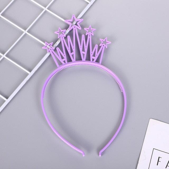 6pcs Plastic Crown Headbands Baby Girl Kids Tiara Hairbands Hair Hoop Accessories Hair Band Headwear Gorgeous Hair Accessories For Women