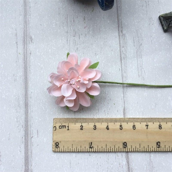 6pcs Silk Stamen Artificial Flower Bouquet Wedding Party Decoration Handmade Wreath Gift Scrapbooking Craft Fake Flowers