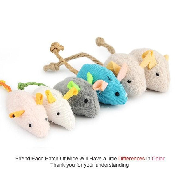 6pcs/lot Mix Pet Toy Catnip Mice Cats Toys Fun Plush Mouse Cat Toy For Kitten Skitter Critters Cat Toy Value Pack