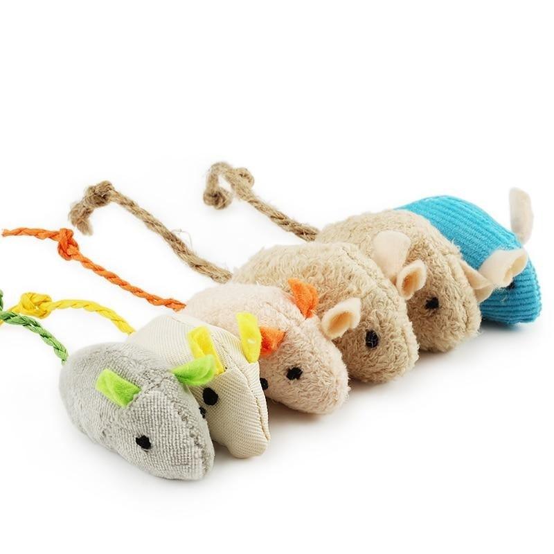 6pcs/lot Mix Pet Toy Catnip Mice Cats Toys Fun Plush Mouse Cat Toy For Kitten Skitter Critters Cat Toy Value Pack