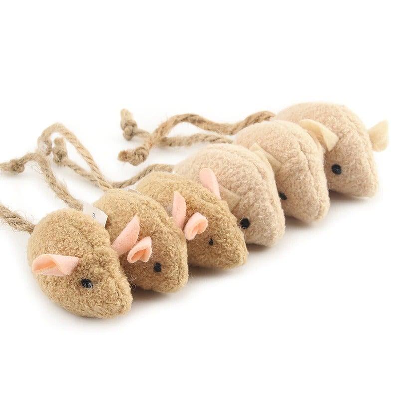 6pcs/lot Mix Pet Toy Catnip Mice Cats Toys Fun Plush Mouse Cat Toy For Kitten Skitter Critters Cat Toy Value Pack