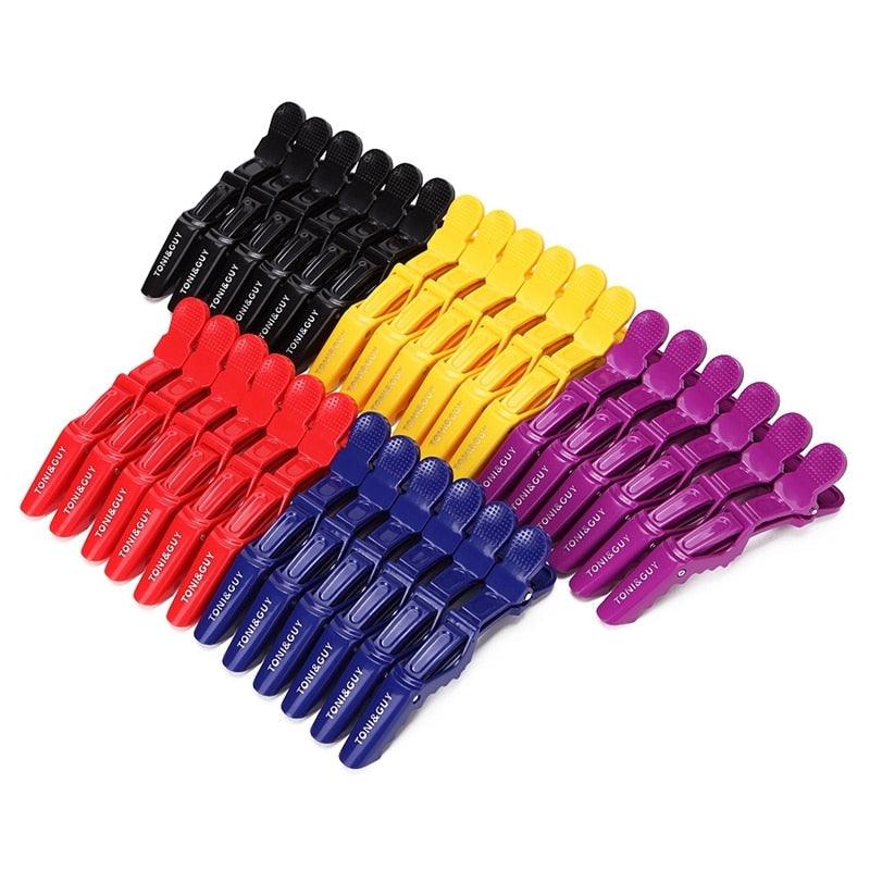 6pcs/lot Plastic Hair Clip Hairdressing Clamps Claw Section Alligator Clips Barber For Salon Styling Hair Accessories Easy To Carry And Use Hair Styling Tools For Women