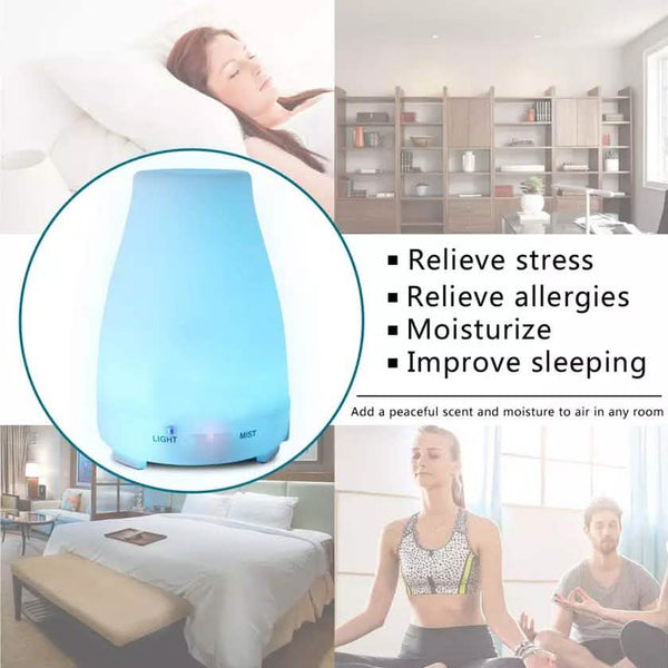 7 Color LED 200ML Ultrasonic Essential Oil Aroma Diffuser and Humidifier with Remote