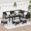 7-Piece Modern Outdoor Patio Furniture Set With Waterproof Cushions & Glass Table (SAK55673)