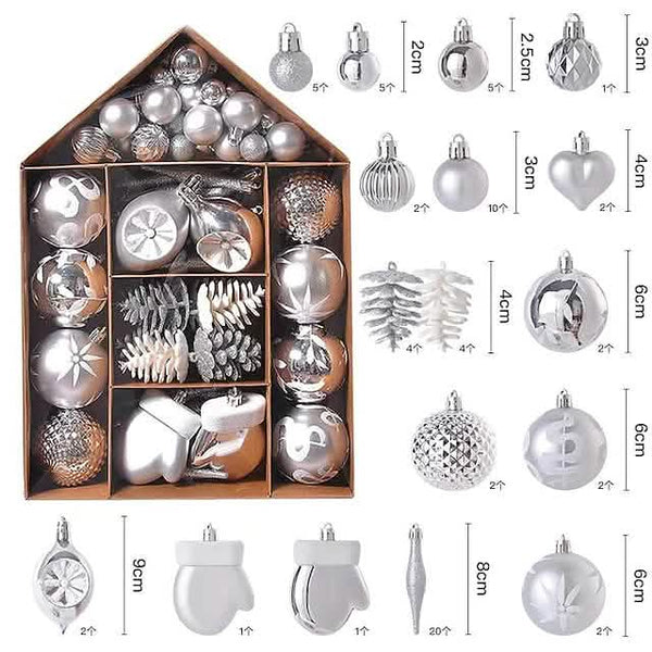 70-Pieces Set: Christmas Tree Decorations Christmas Ball