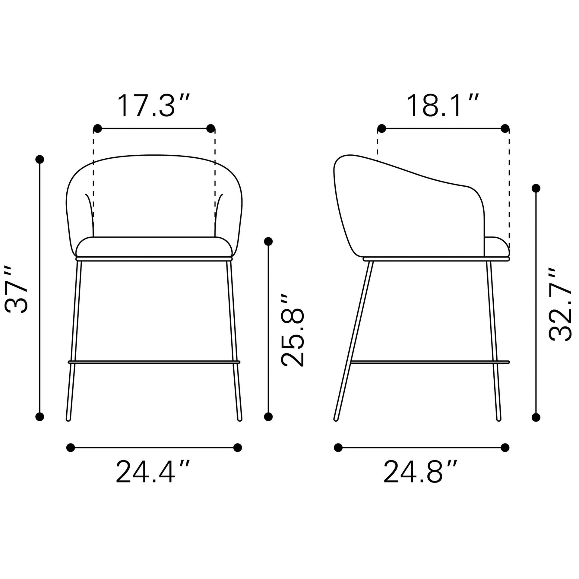 Essen Counter Stool Ivory