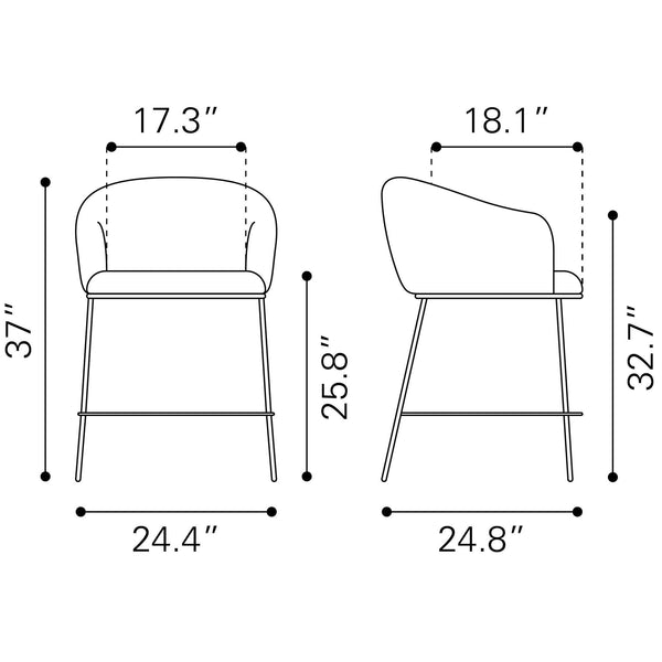 Essen Counter Stool Ivory