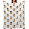 Sad Cute Little Cursed Pou Easy Care Throw Blanket