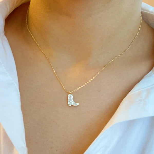 Glam Cow Girl Boot Necklace - Gifts for You 'n Me
