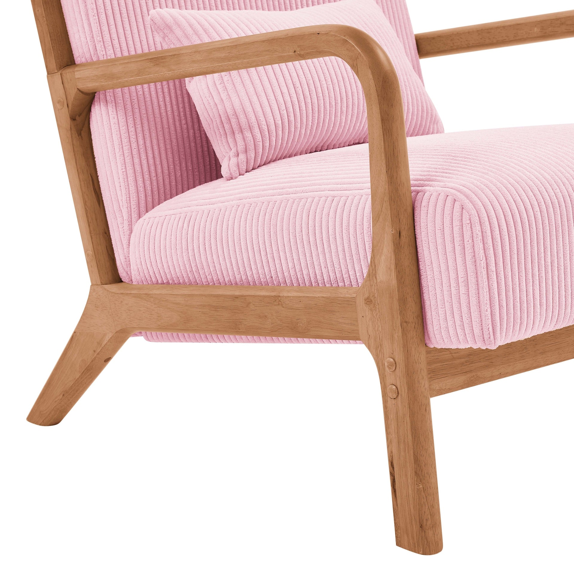 Wooden Lounge Chair Pink