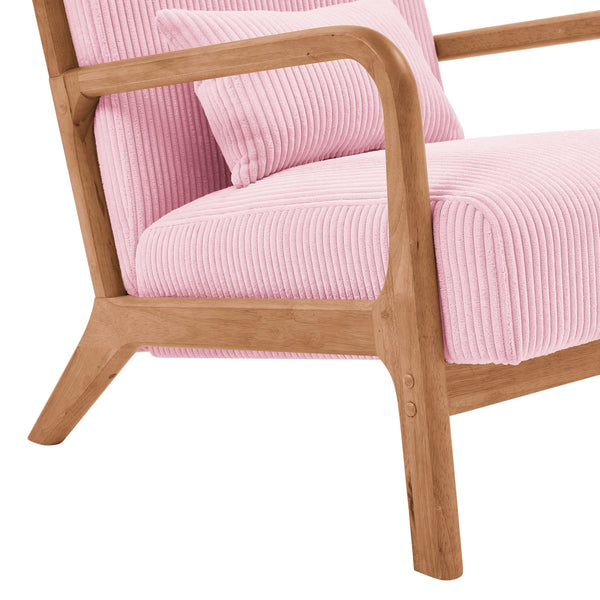 Wooden Lounge Chair Pink