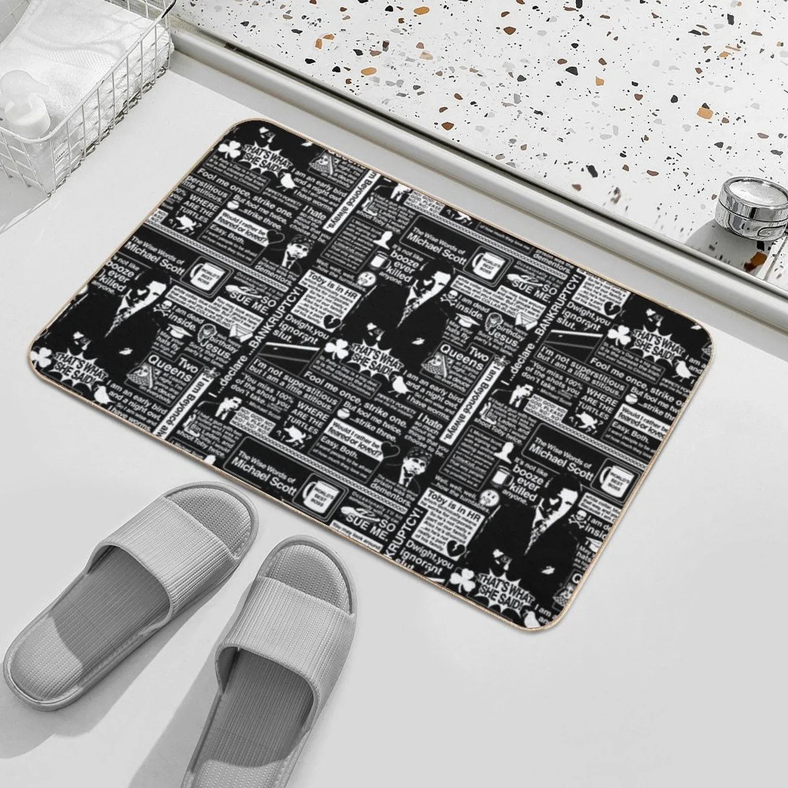 The Wise Words of Michael Scott Bath Mat