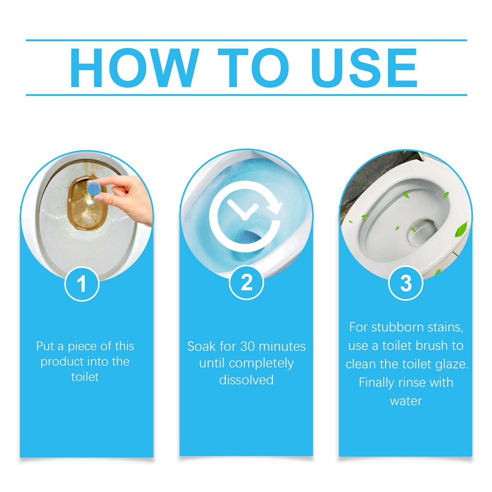 Toilet Cleaning Sheet, Toilet Smell, Stain And Scale Cleaning Bubble Cleaning Sheet